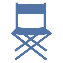 Blue icon of movie director's chair PNG Design