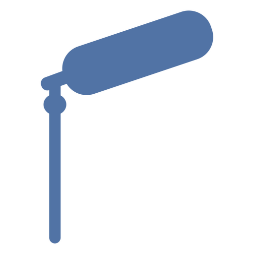 Icono de micrófono azul de película Diseño PNG