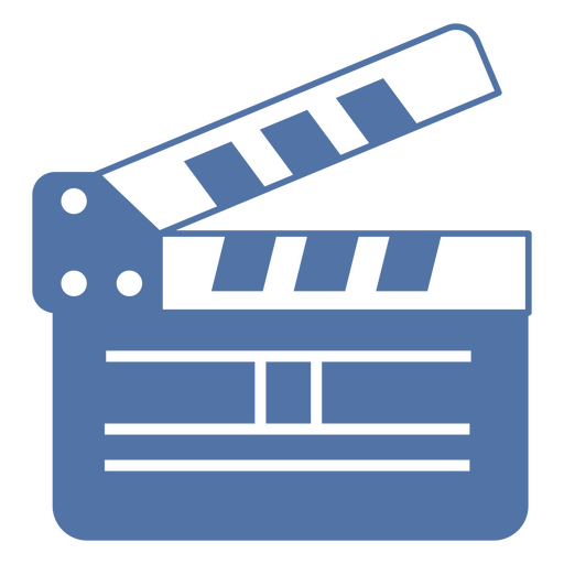 Filmklappe blaues Symbol PNG-Design