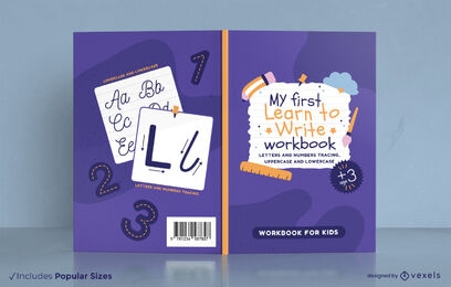 Learn to write workbook book cover design