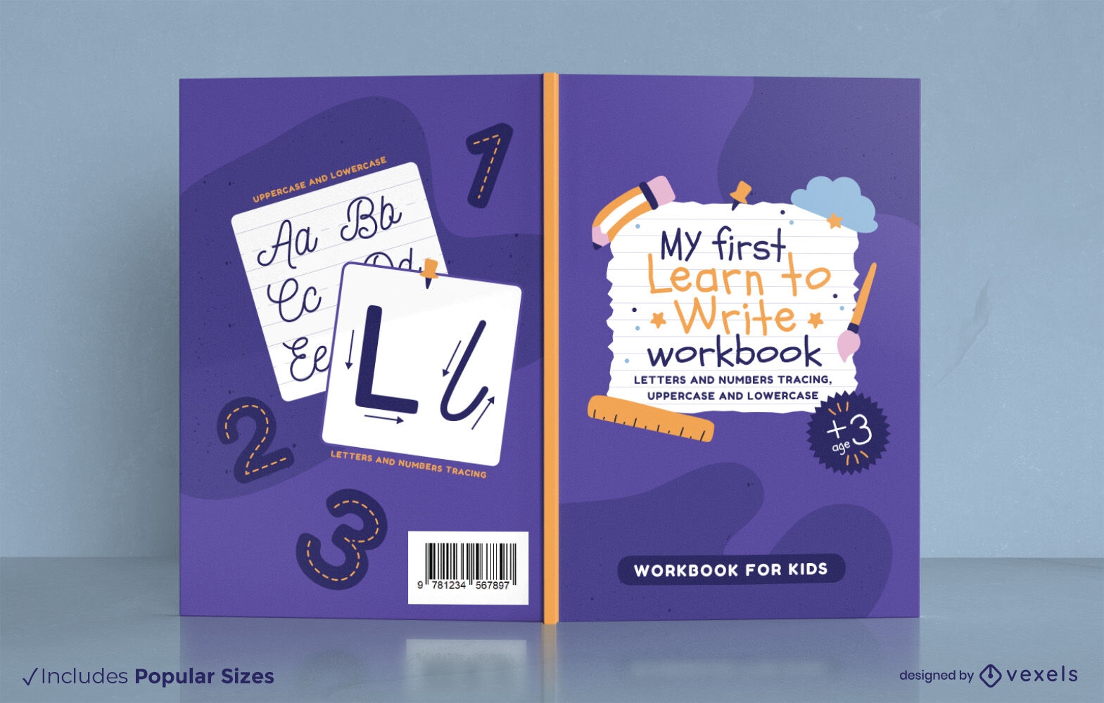 Aprende a escribir el diseño de la portada del libro del libro de trabajo