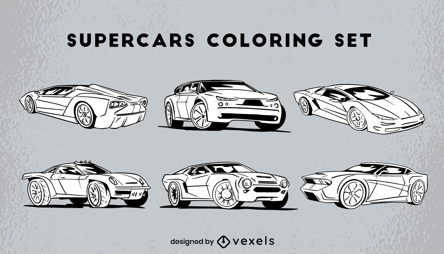 Super cars cool transportation coloring set