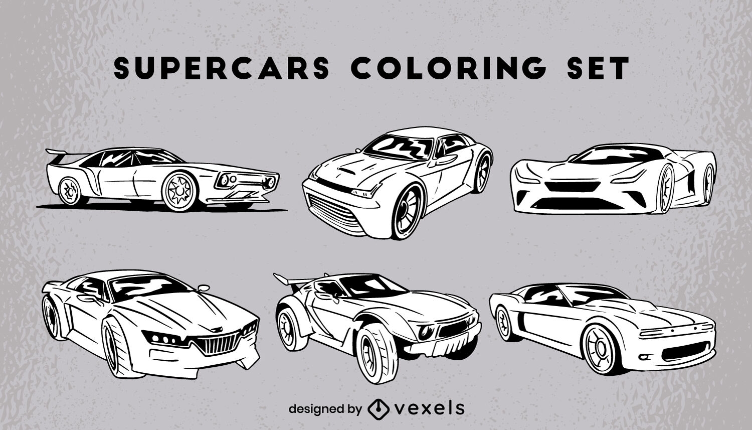 Conjunto de coloração de transporte legal de super carros