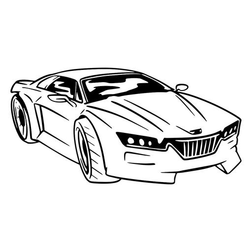 Esboço desenhado à mão de carro de luxo Desenho PNG