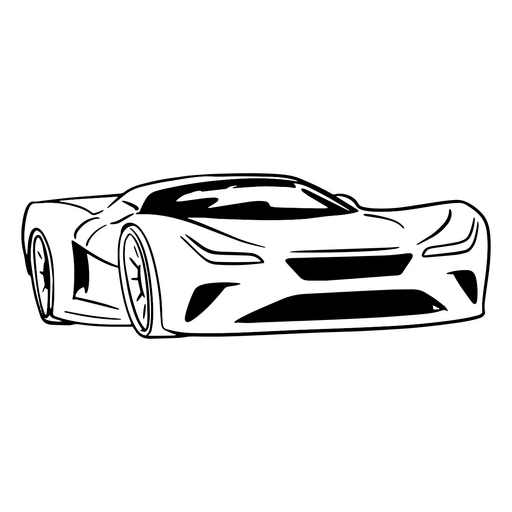 Hand-drawn sketch of high-class car PNG Design