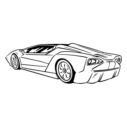 Esboço desenhado à mão de carro high-end Desenho PNG