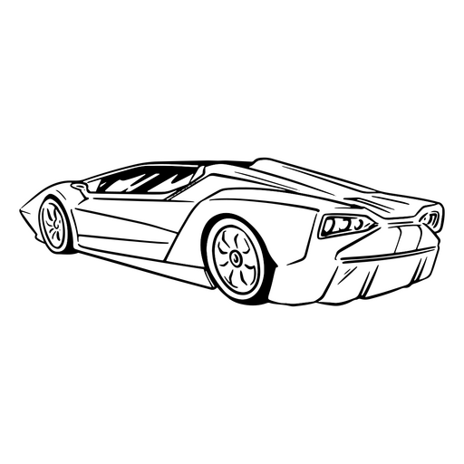 Hand-drawn sketch of high-end car PNG Design