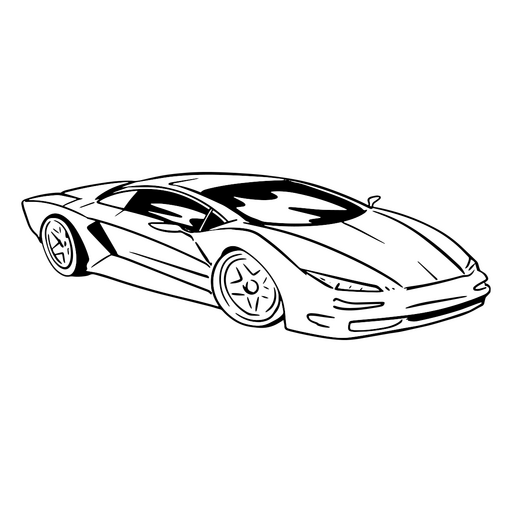 Expensive car hand-drawn sketch PNG Design