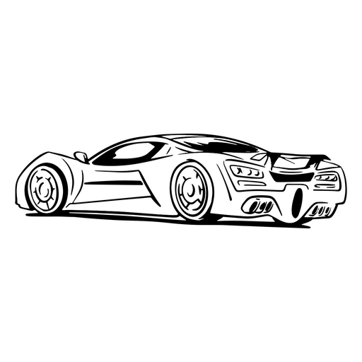 Luxurious car hand-drawn sketch PNG Design