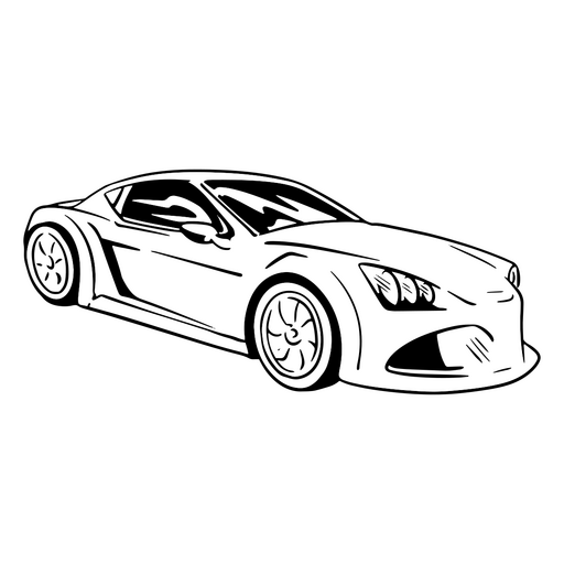Hand-drawn sketch of premium-class car PNG Design