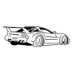 Bosquejo dibujado a mano de coche premium caro Diseño PNG