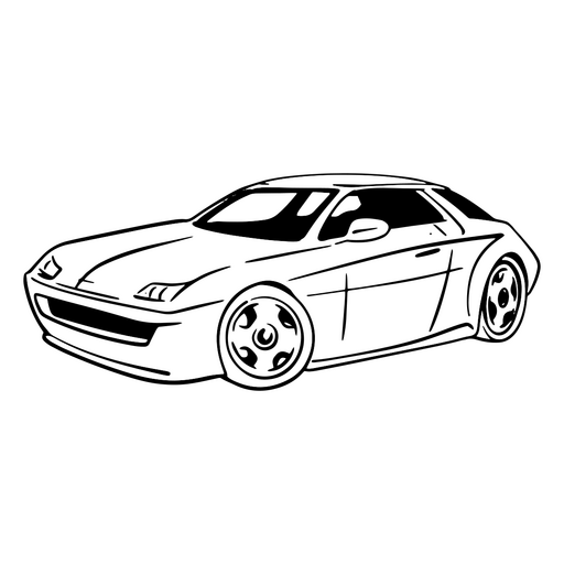Luxury car hand-drawn sketch PNG Design