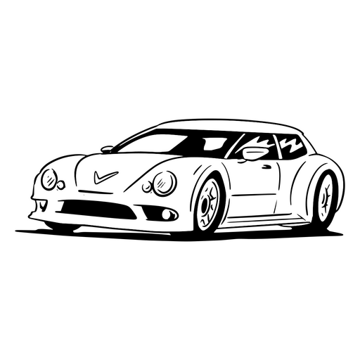 Hand-drawn sketch of top-notch car PNG Design