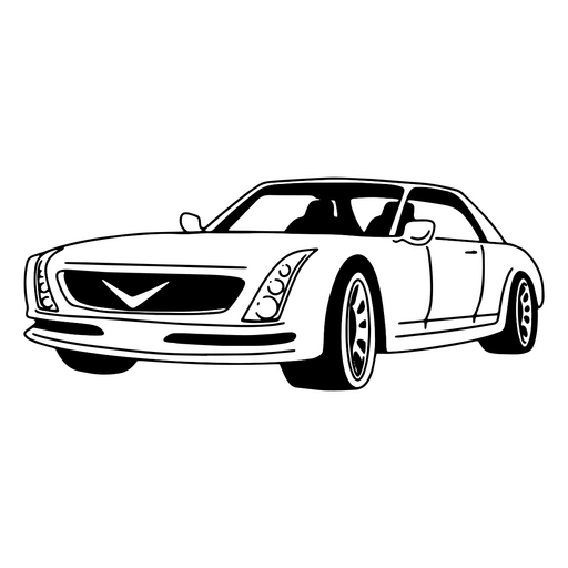 Luxury automobile hand-drawn sketch PNG Design