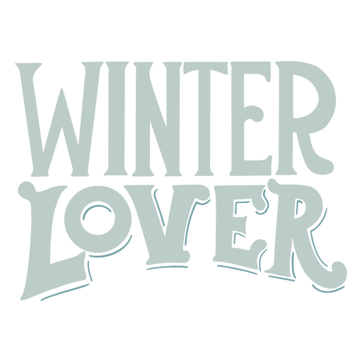 Winter lover label PNG Design