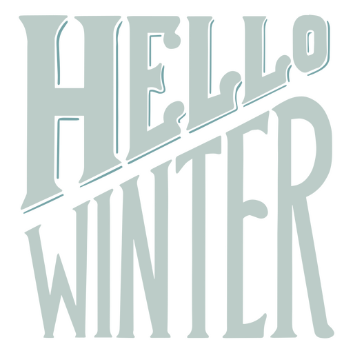 Hello winter label PNG Design