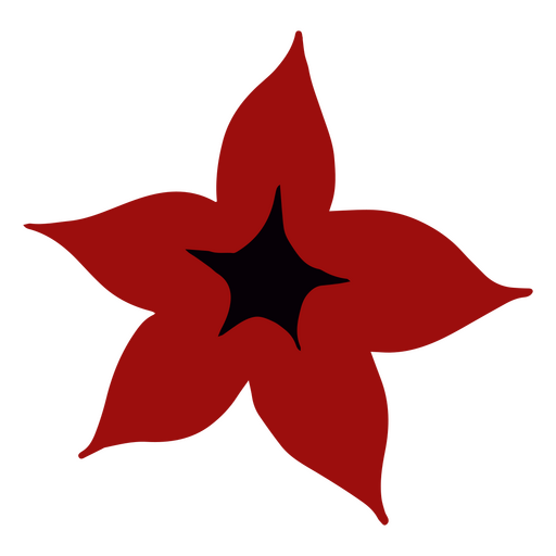 Rote und schwarze Blume PNG-Design