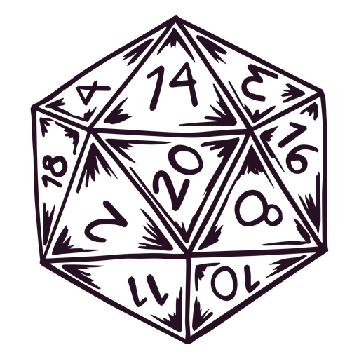 Role-playing dice PNG Design