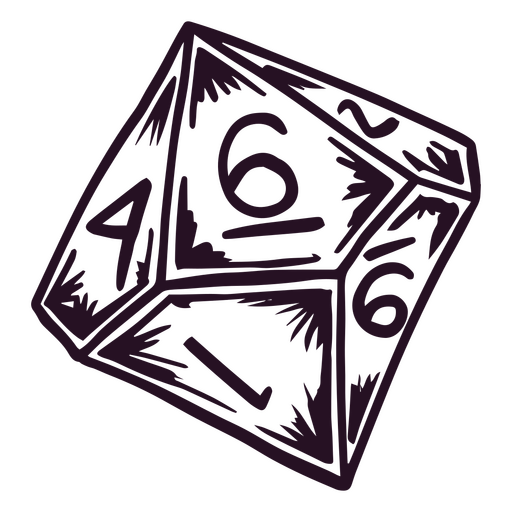 Polyhedral role-playing dice PNG Design