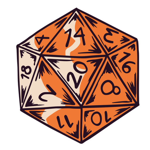 Dice for role playing games PNG Design