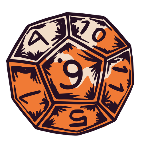 Dice for a role-playing board game PNG Design