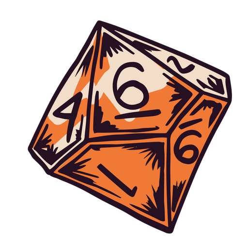 Dice for role-playing board games PNG Design