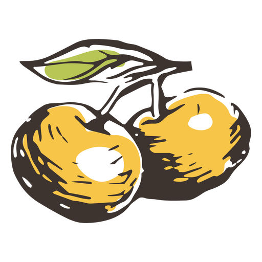 Healthy yellow fruits PNG Design