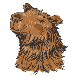 Design PNG E SVG De Bonita Capivara Brincando Com Uma Borboleta