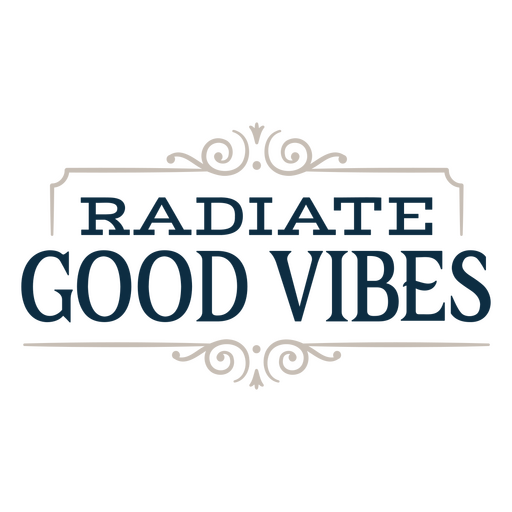 Radiate good vibes inspirational board PNG Design