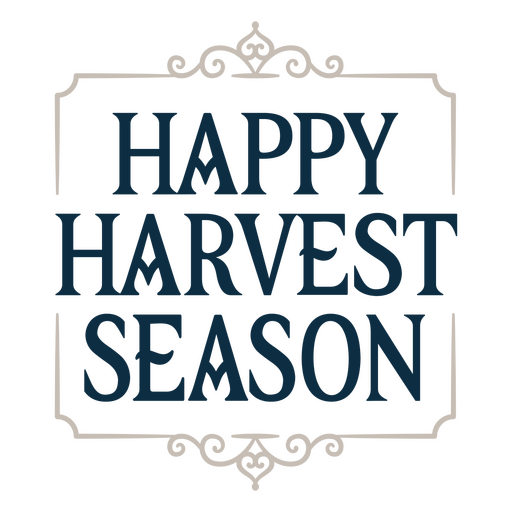 Happy harvest season inspirational board PNG Design