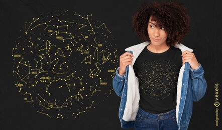 Nördliches Sternkonstellations-T-Shirt Design