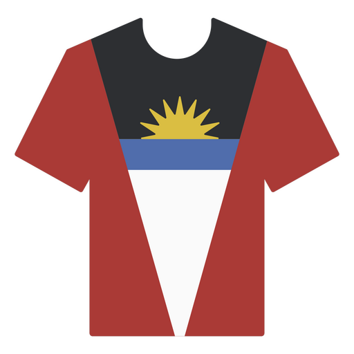 Camiseta de fútbol de Antigua y Barbuda Diseño PNG