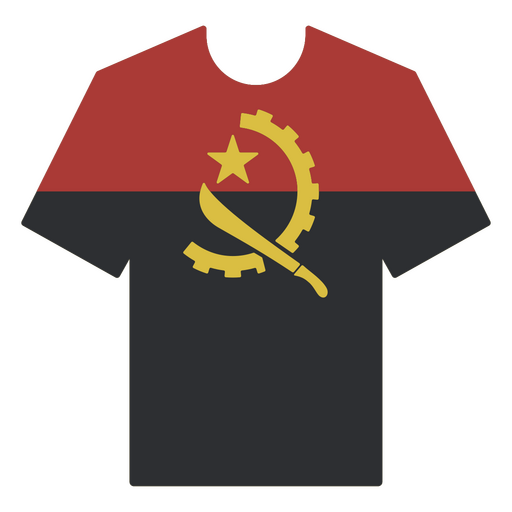 Camiseta de f?tbol de Angola Diseño PNG