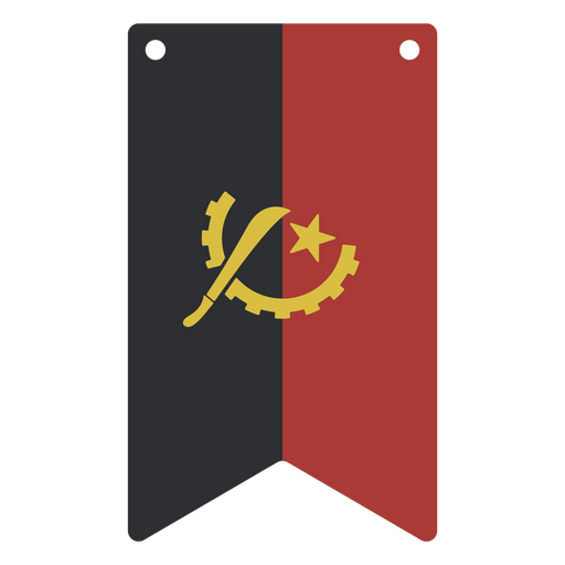 La bandera nacional de Angola Diseño PNG