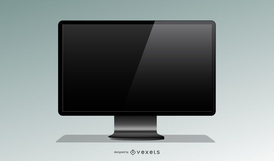 LCD TV In 3D - Vector Download