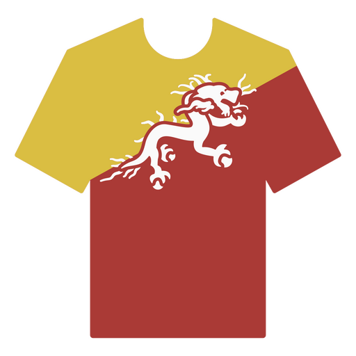camisa de futebol do Butão Desenho PNG