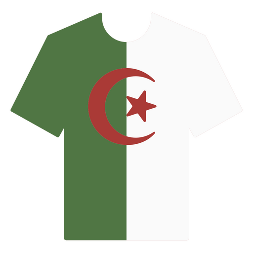 Camiseta de f?tbol de Argelia Diseño PNG