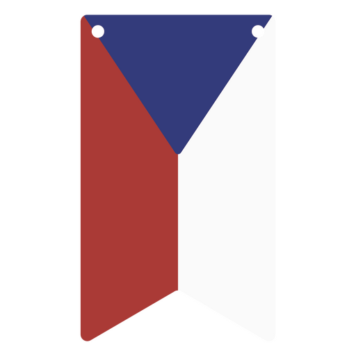 Bandera nacional de la Rep?blica Checa Diseño PNG