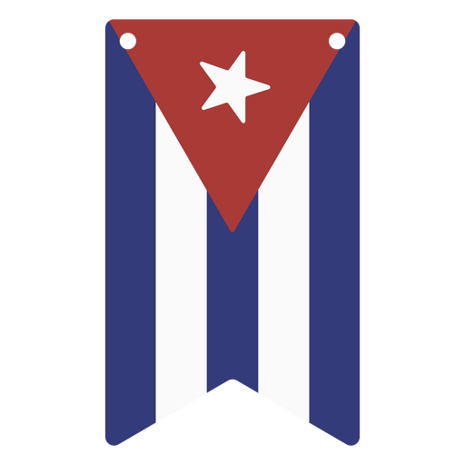 National flag of Czech Cuba  PNG Design