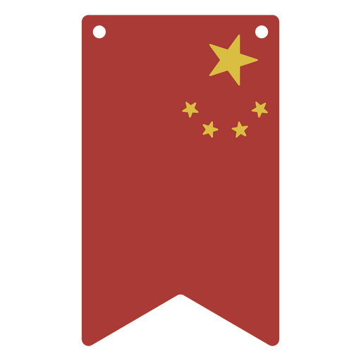 Bandeira Nacional da China Desenho PNG