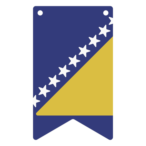 Bandera nacional de Bosnia y Herzegovina Diseño PNG