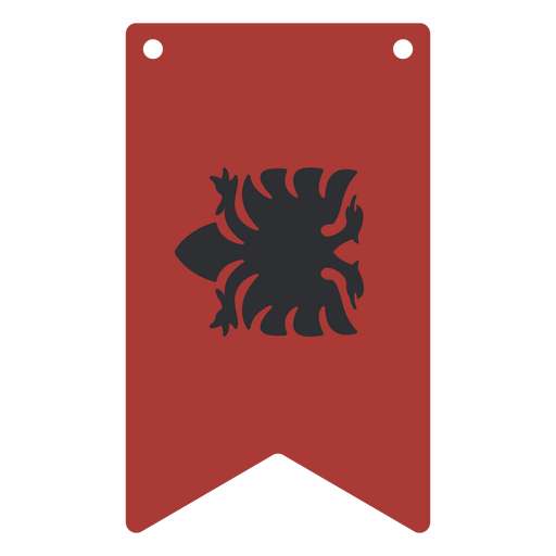 La bandera nacional de Albania Diseño PNG