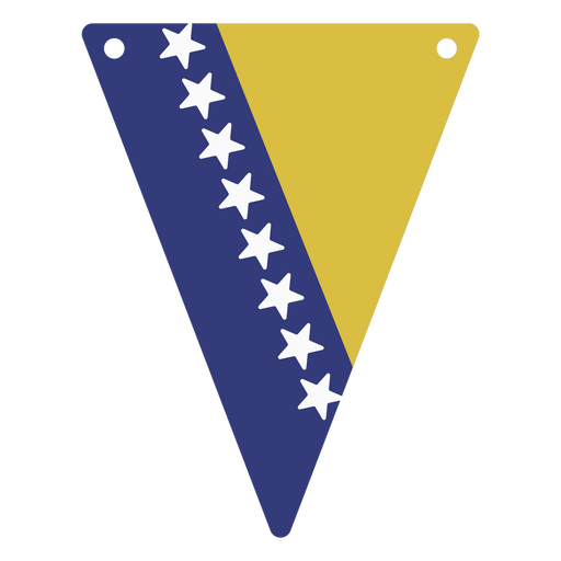 The national flag of Bosnia and Herzegovina PNG Design