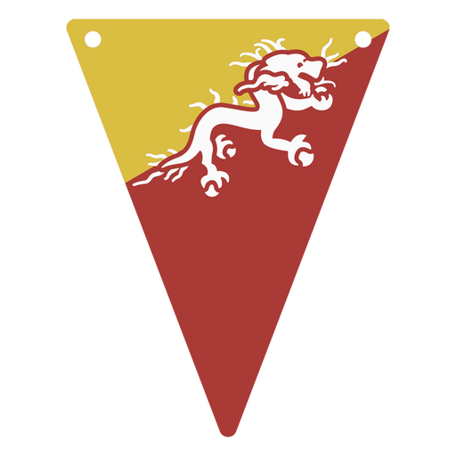 La bandera nacional de Bután Diseño PNG