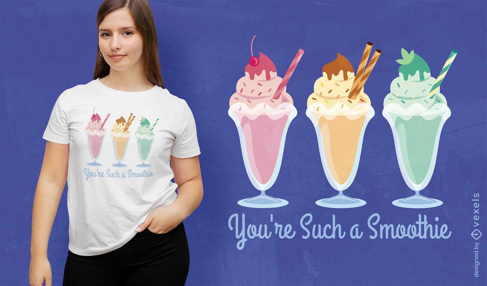 Um design de camiseta t?o doce de smoothie