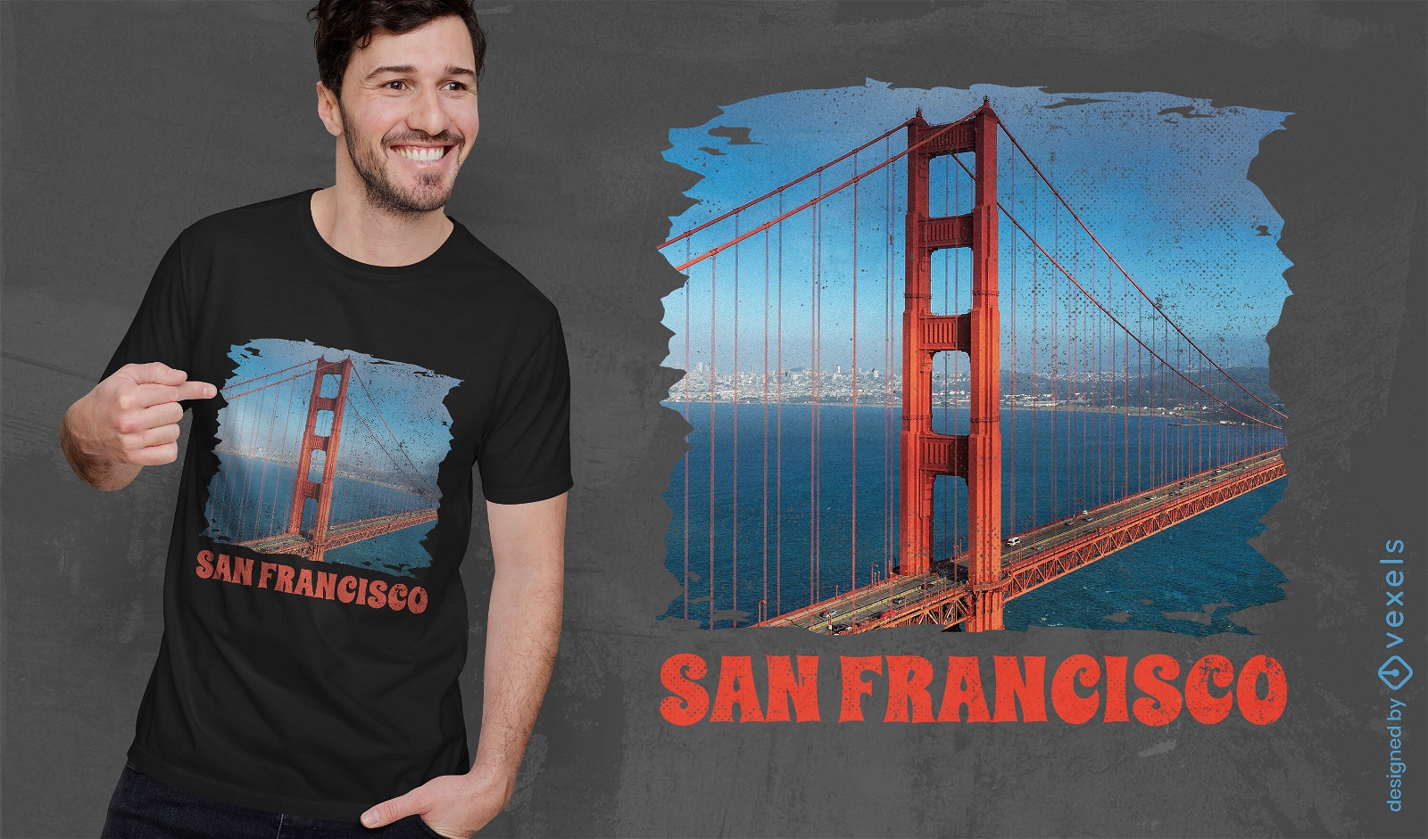 Diseño de camiseta del Golden Gate de San Francisco