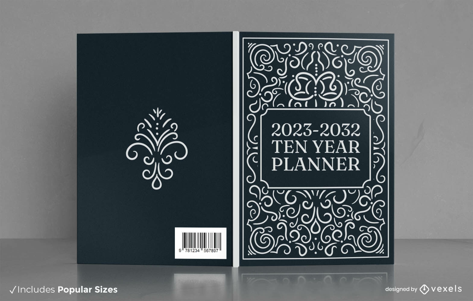 Ten year planner book cover design