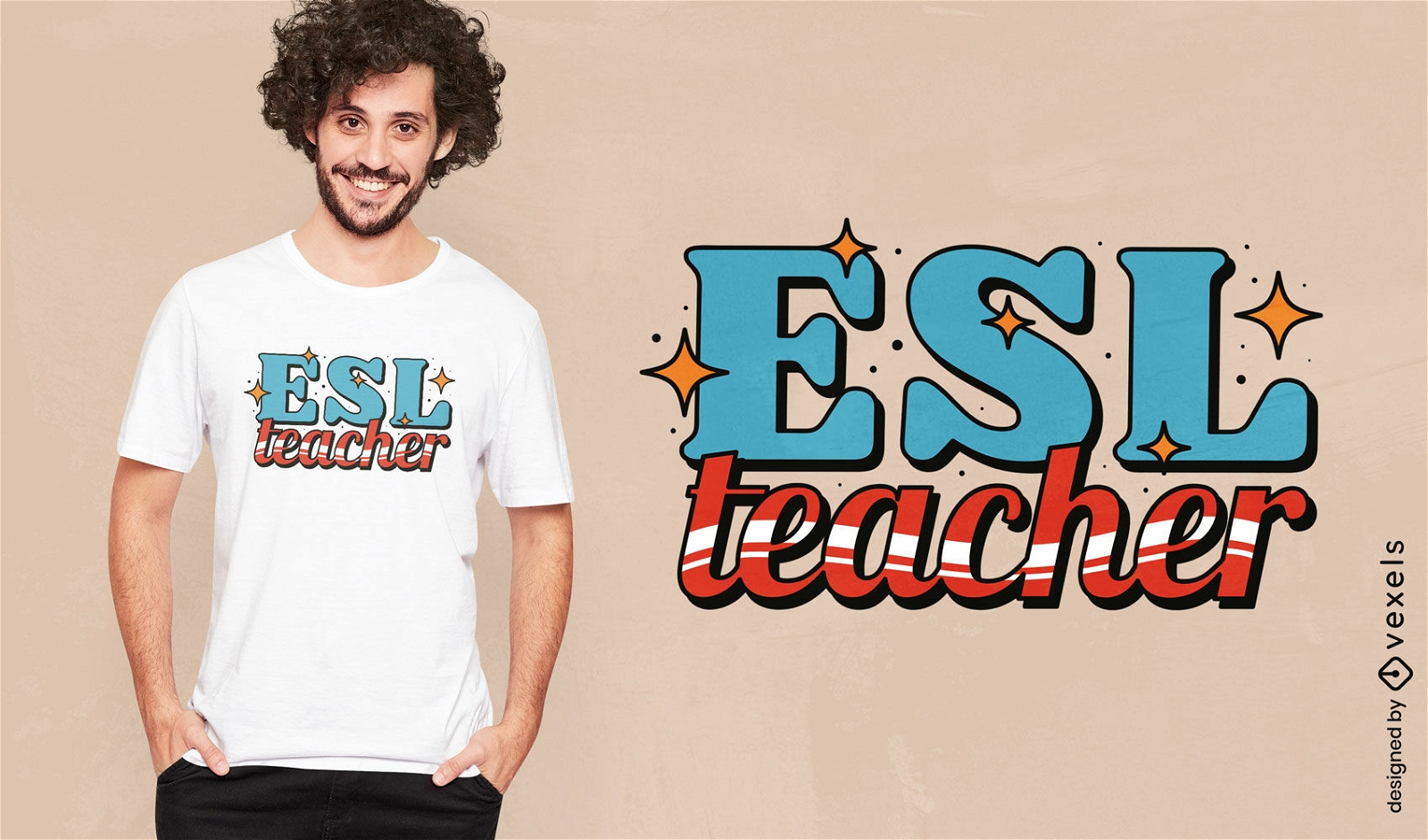 Dise?o de camiseta de profesor de ESL