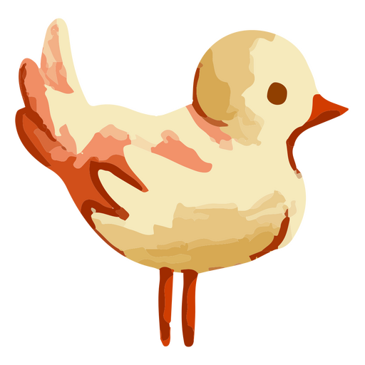 Cute chicken in watercolor PNG Design