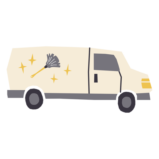 House cleaning service van PNG Design